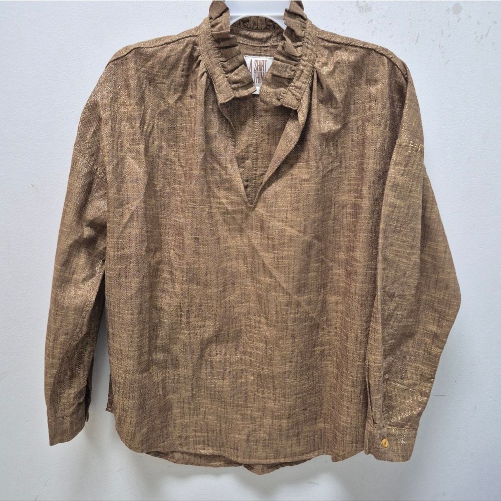 A shirt thing Penelope Blouse Gold shimmer Small